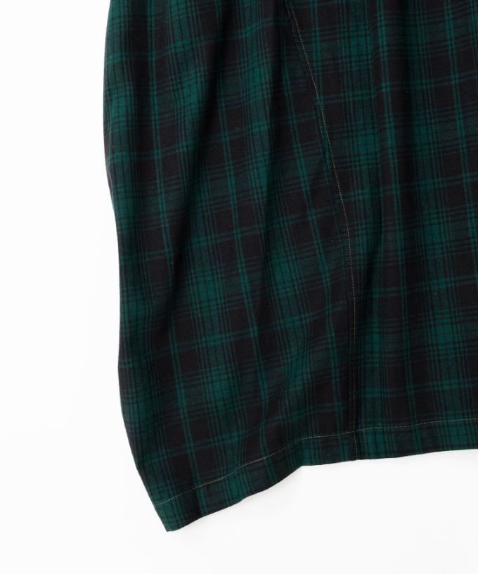 ポメロ・4【プラスサイズ】コットンネル素材のタータンチェックドレス