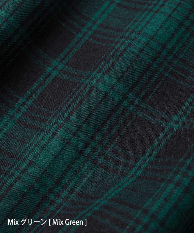 ポメロ・4【プラスサイズ】コットンネル素材のタータンチェックドレス