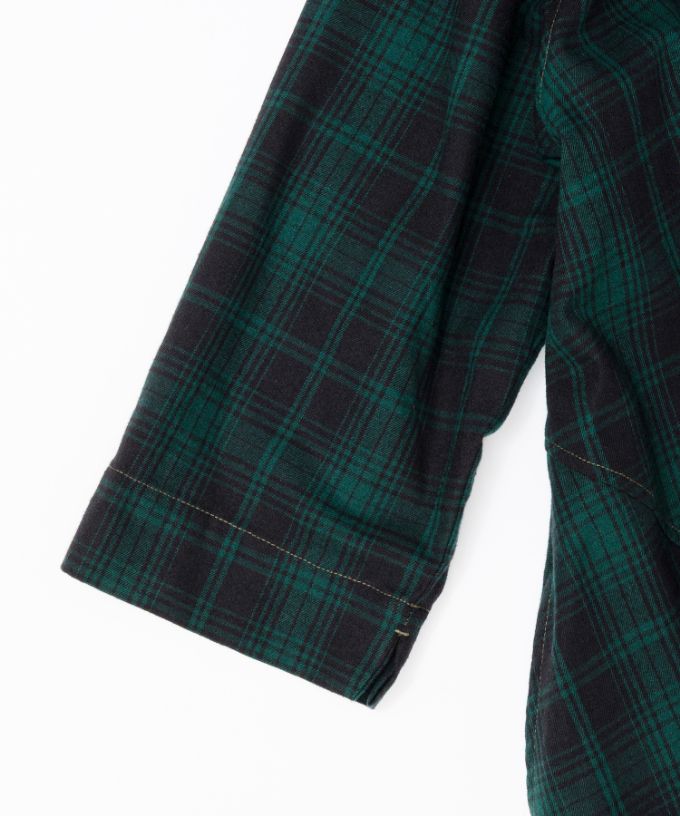 ポメロ・4【プラスサイズ】コットンネル素材のタータンチェックドレス