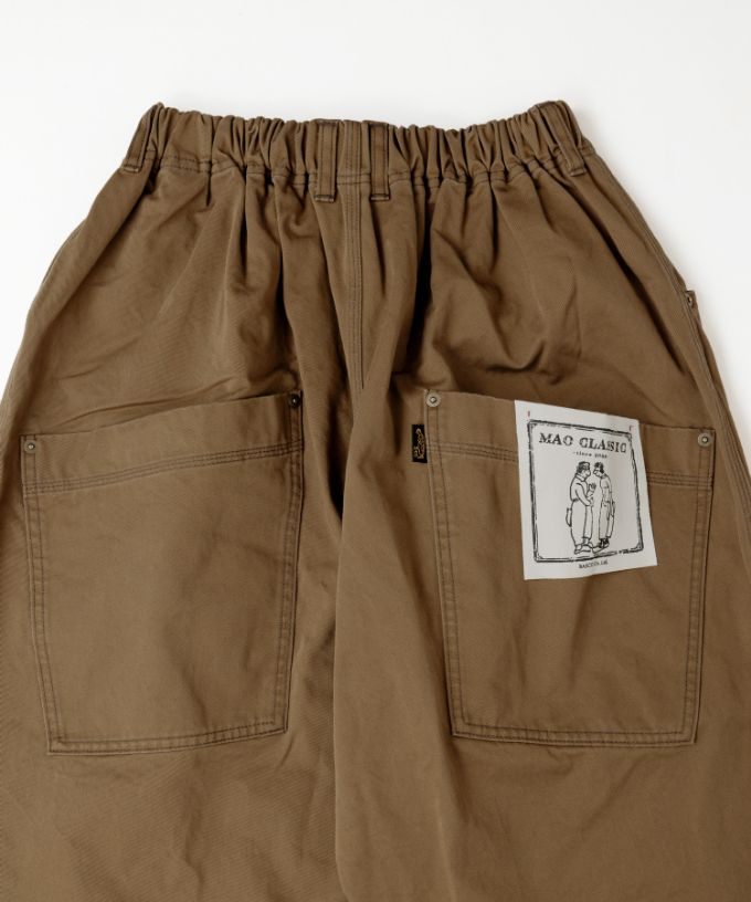 【新色カーキ登場】マオパンツチノ 定番バックポケットパンツのチノ素材【フラッシャー＆ピスネーム付き】