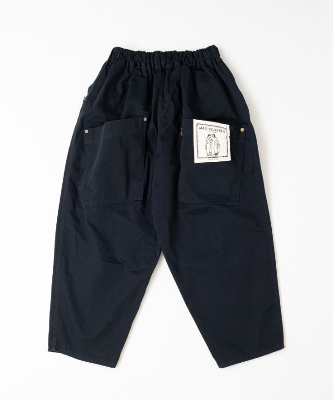 【新色カーキ登場】マオパンツチノ 定番バックポケットパンツのチノ素材【フラッシャー＆ピスネーム付き】