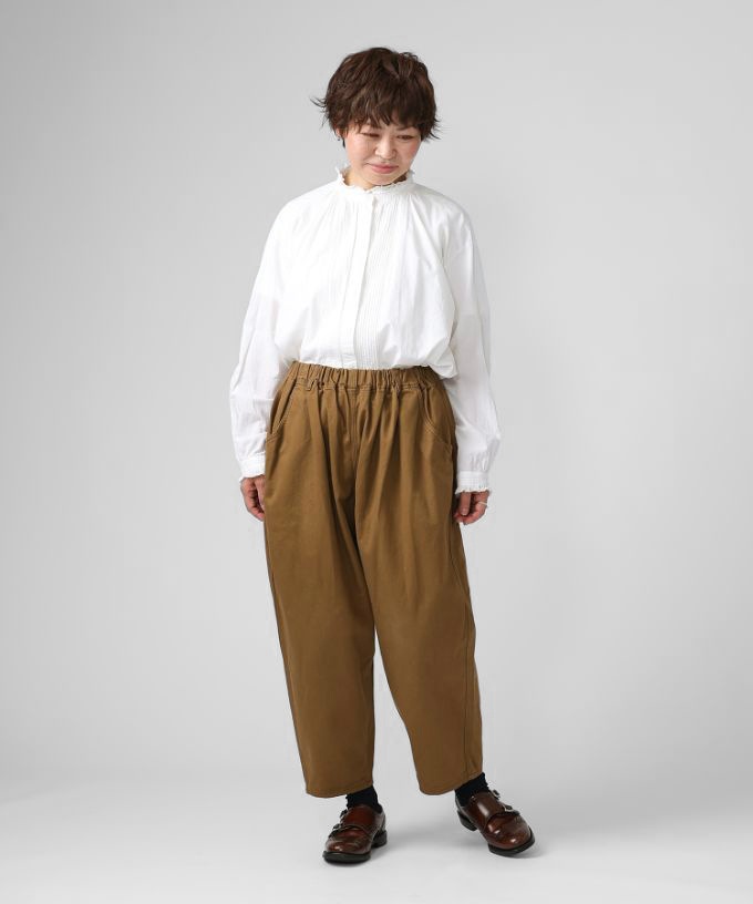 【新色カーキ登場】マオパンツチノ 定番バックポケットパンツのチノ素材【フラッシャー＆ピスネーム付き】