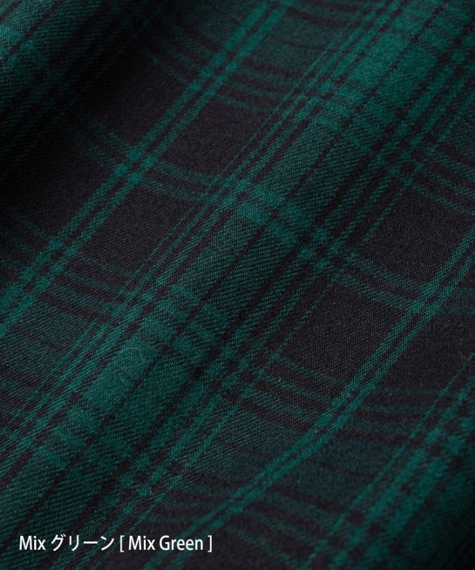 ポメロ　コットンネル素材のタータンチェックドレス