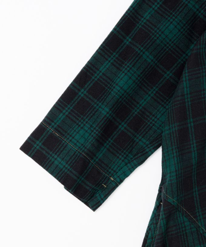 ポメロ　コットンネル素材のタータンチェックドレス