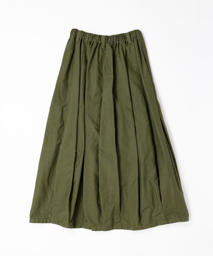 クルトスカート・1　綿麻のコクーンシルエットスカート