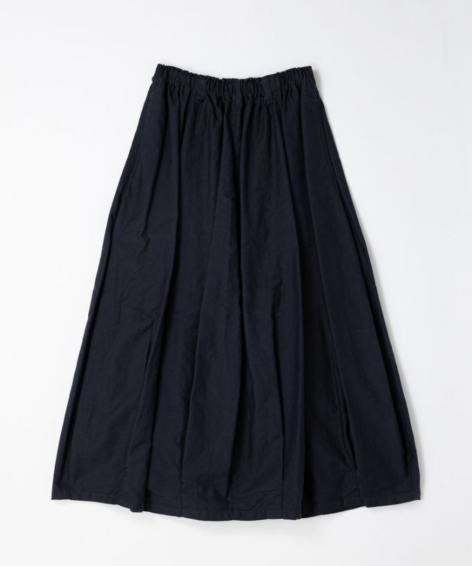 クルトスカート・1　綿麻のコクーンシルエットスカート