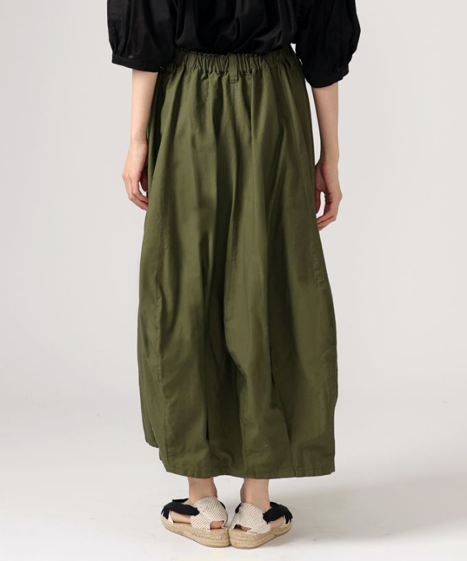 クルトスカート・1　綿麻のコクーンシルエットスカート