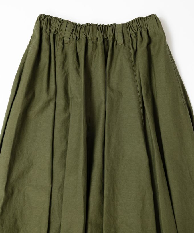 クルトスカート・1　綿麻のコクーンシルエットスカート