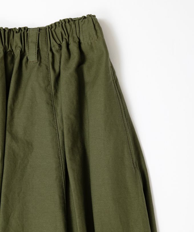 クルトスカート・1　綿麻のコクーンシルエットスカート