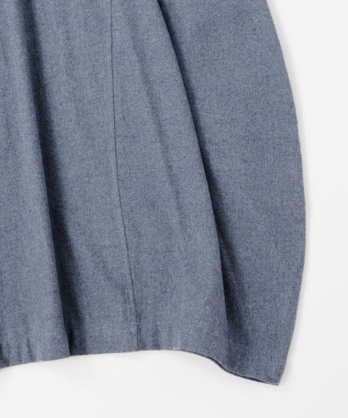 ポメロ・B　コットンネル素材のコクーンドレス