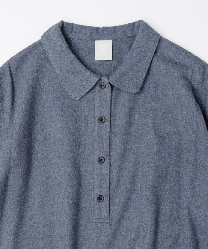 ポメロ・B　コットンネル素材のコクーンドレス