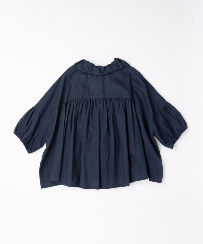 ブリサ・４【プラスサイズ】ふんわり丸襟のビッグシルエットブラウス