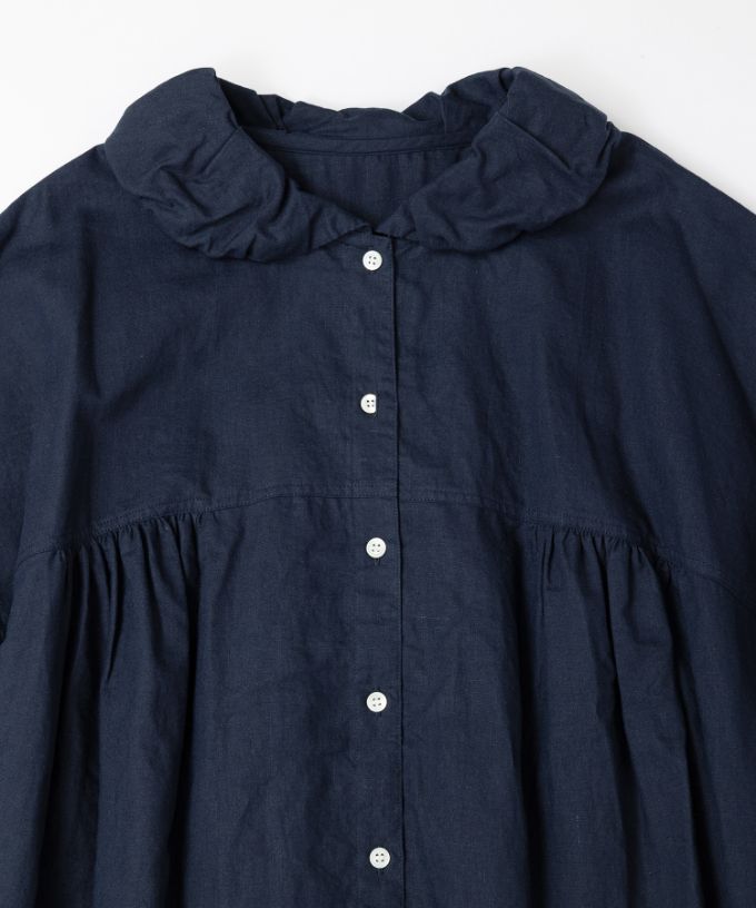 ブリサ・４【プラスサイズ】ふんわり丸襟のビッグシルエットブラウス