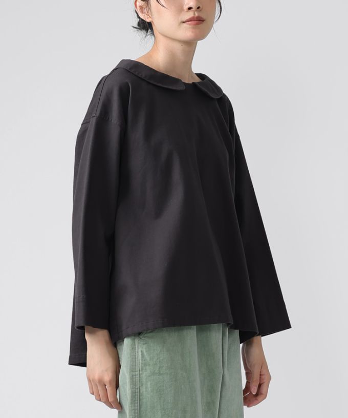 レティトップ　起毛コットンストレッチ素材のプルオーバー