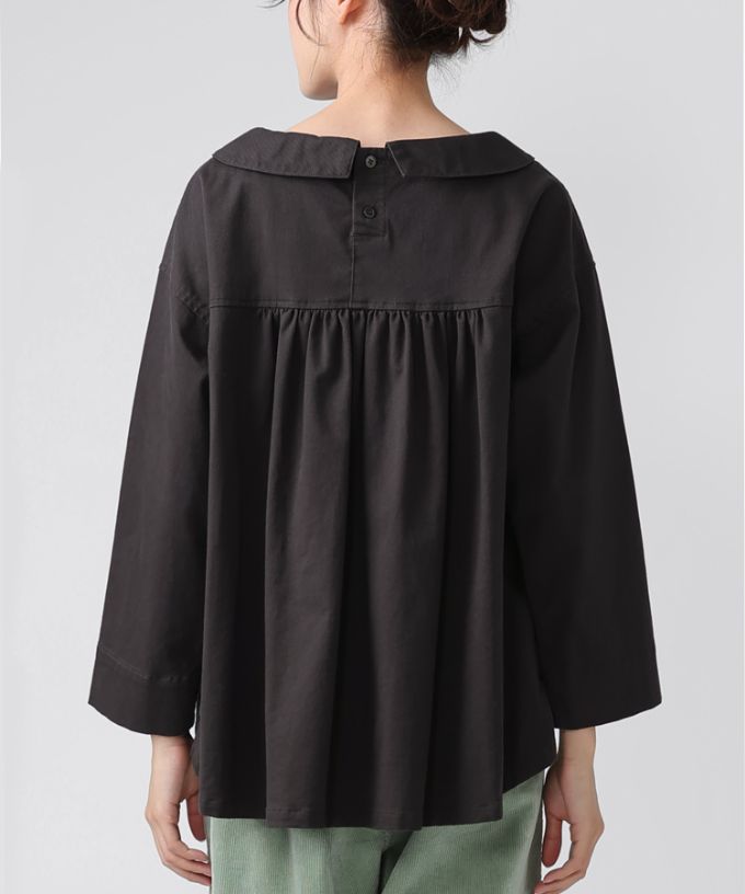 レティトップ　起毛コットンストレッチ素材のプルオーバー