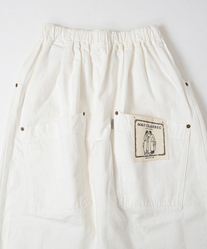 BASCO nest/バスコ　マオパンツ　ホワイトデニムバックポケットパンツ　F ご予約受付中 お届けは3月以降～】マオパンツ・ホワイト 人気の