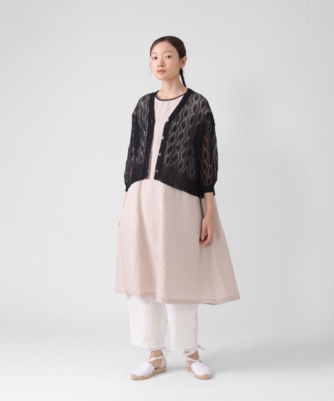 セルバカーデ・B 和紙混透かしレース編みカーディガン/ITEM,JACKET