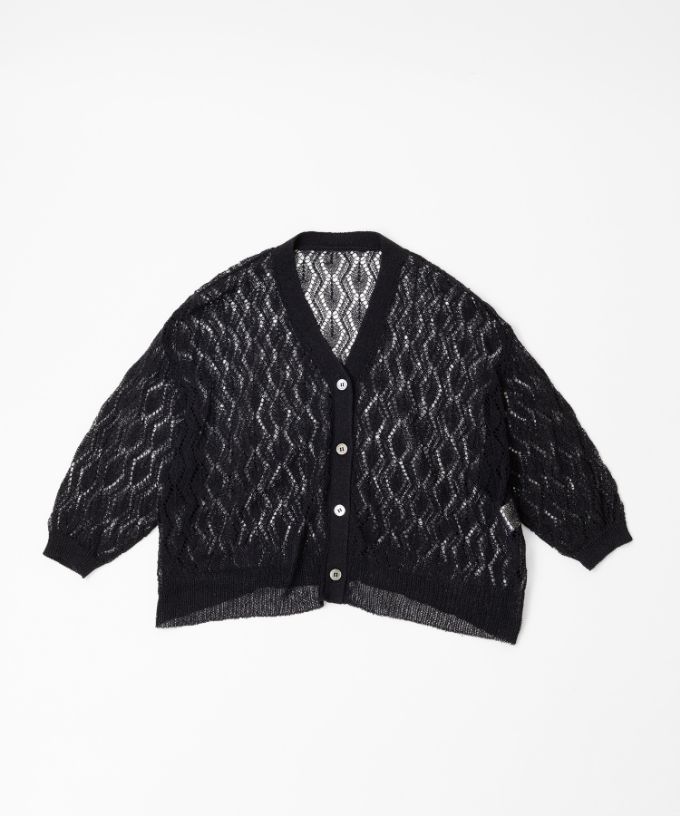セルバカーデ・B 和紙混透かしレース編みカーディガン/ITEM,JACKET