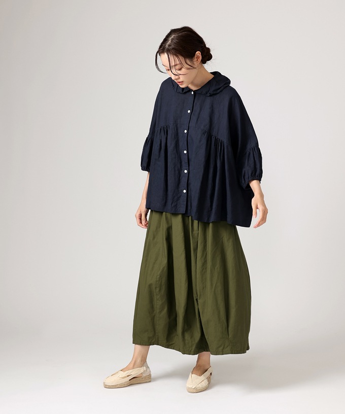 ブリサ ふんわり丸襟のビッグシルエットブラウス