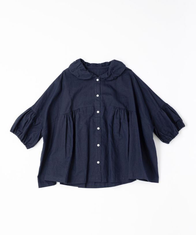 ブリサ ふんわり丸襟のビッグシルエットブラウス