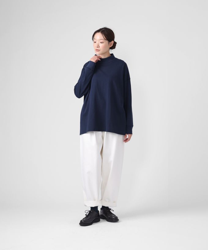 キーストップ　アメリカコットンのハイネックプルオーバー
