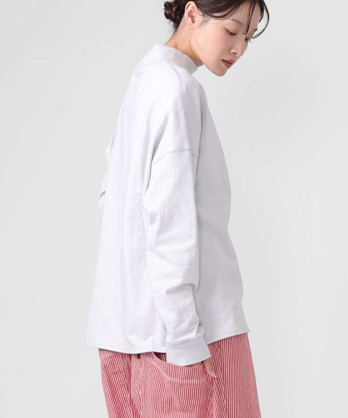 キーストップ　アメリカコットンのハイネックプルオーバー