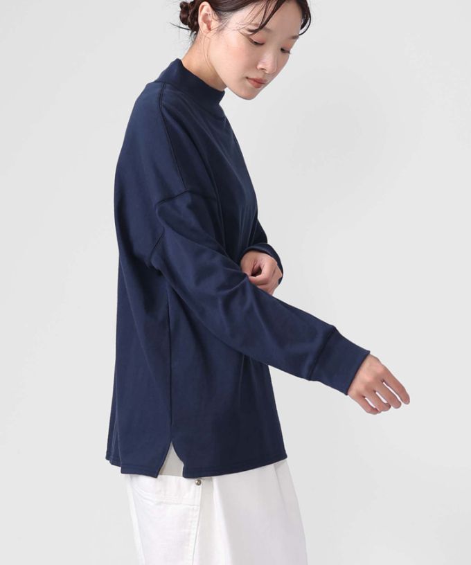 キーストップ　アメリカコットンのハイネックプルオーバー