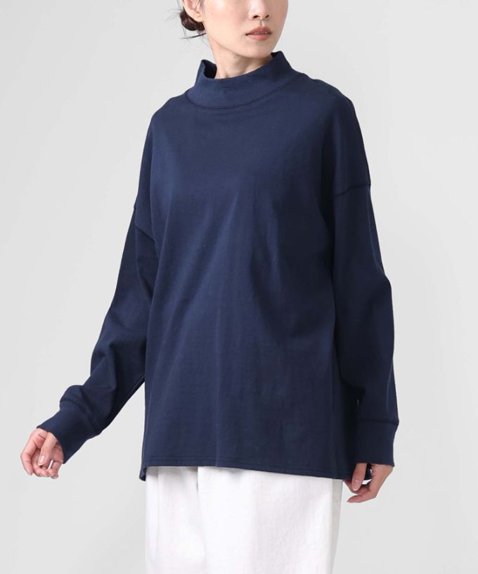 キーストップ　アメリカコットンのハイネックプルオーバー