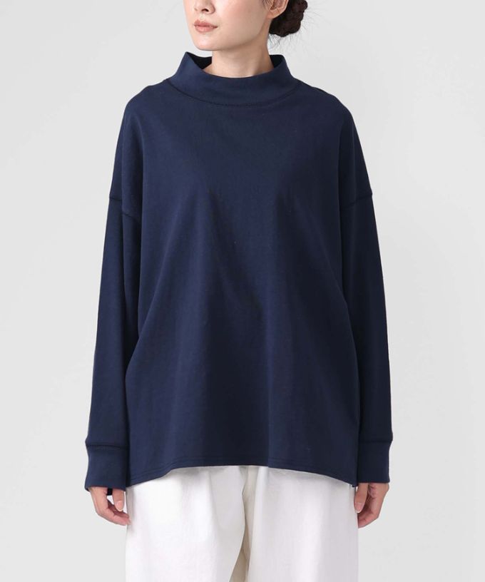 キーストップ　アメリカコットンのハイネックプルオーバー