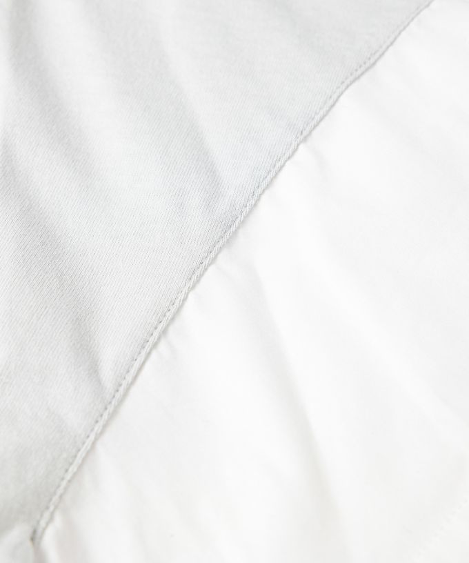 ミレーユトップ　袖切り替えのドロップショルダートップ