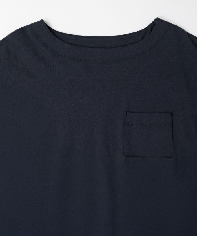 ミレーユトップ　袖切り替えのドロップショルダートップ