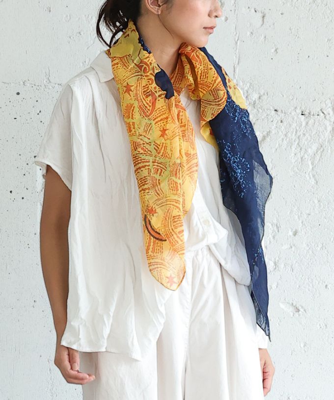 てくまくまや　きん ［KusaKanmuri　シルクコットンストール ]