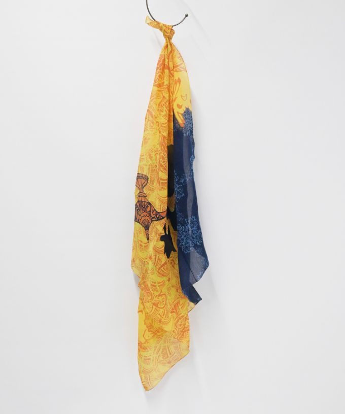 てくまくまや　きん ［KusaKanmuri　シルクコットンストール ]