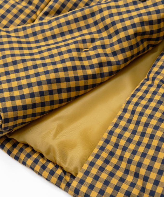 アバジャケット　ギンガムチェックの中綿入りジャケット