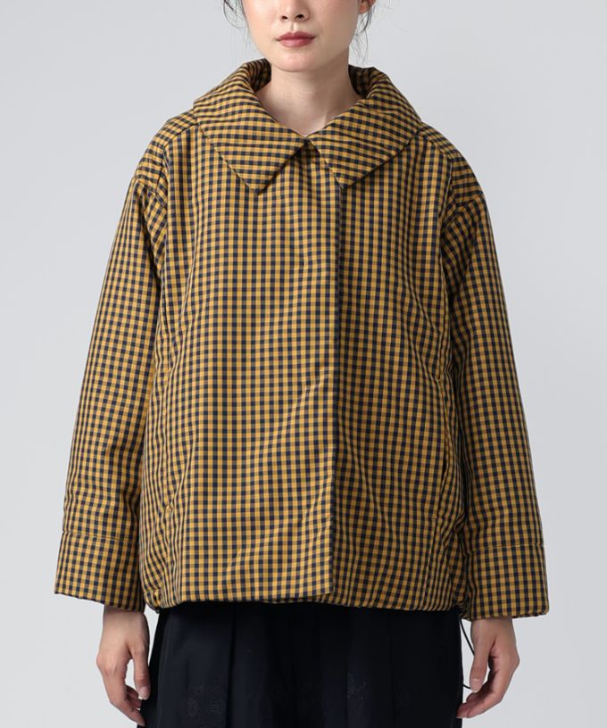 アバジャケット　ギンガムチェックの中綿入りジャケット