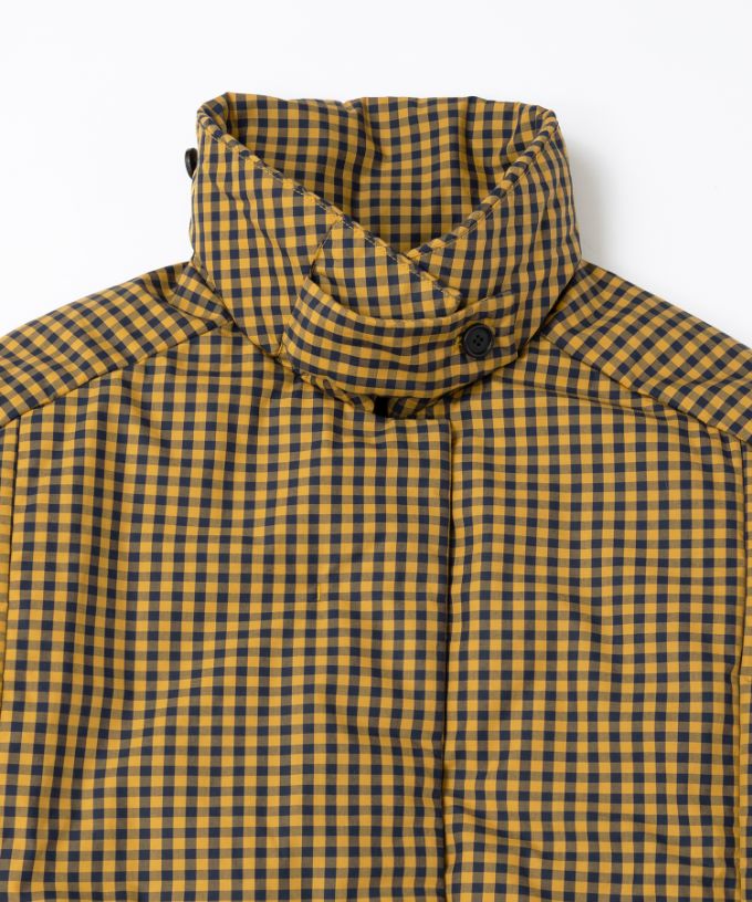 アバジャケット　ギンガムチェックの中綿入りジャケット