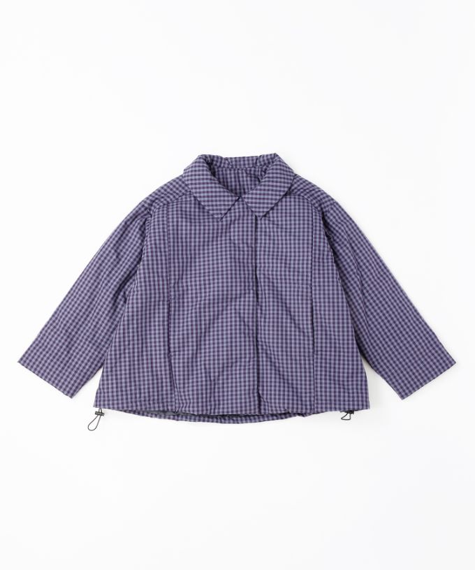 アバジャケット　ギンガムチェックの中綿入りジャケット