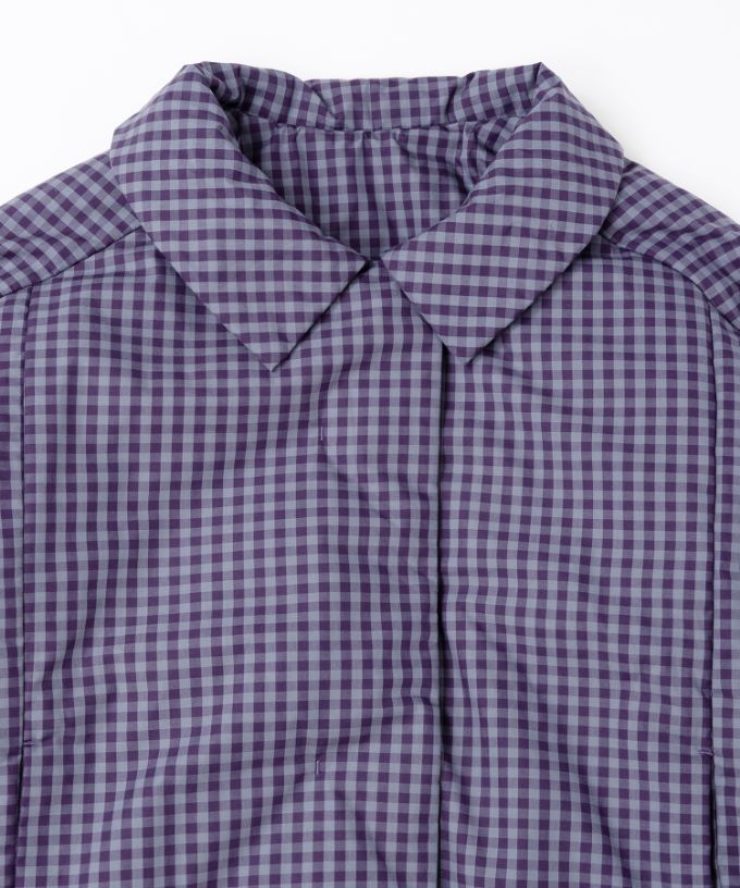 アバジャケット　ギンガムチェックの中綿入りジャケット