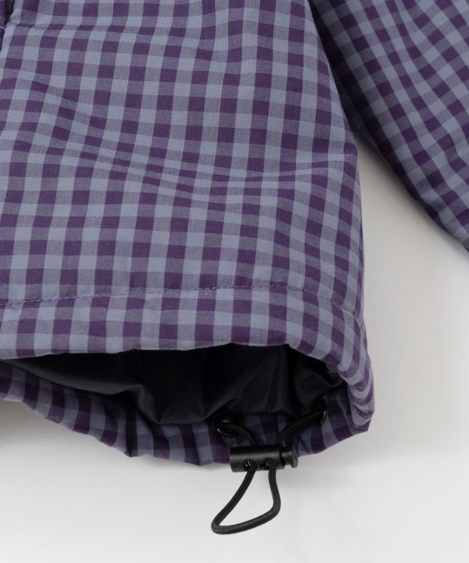 アバジャケット　ギンガムチェックの中綿入りジャケット