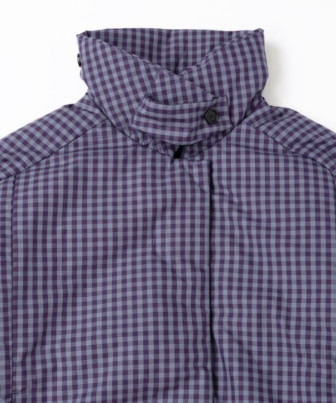 アバジャケット　ギンガムチェックの中綿入りジャケット