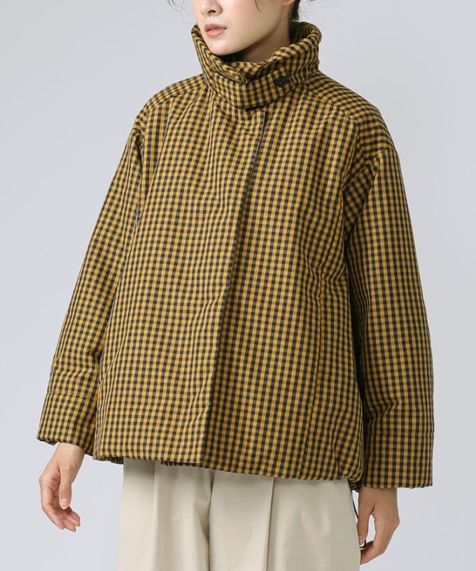 アバジャケット　ギンガムチェックの中綿入りジャケット