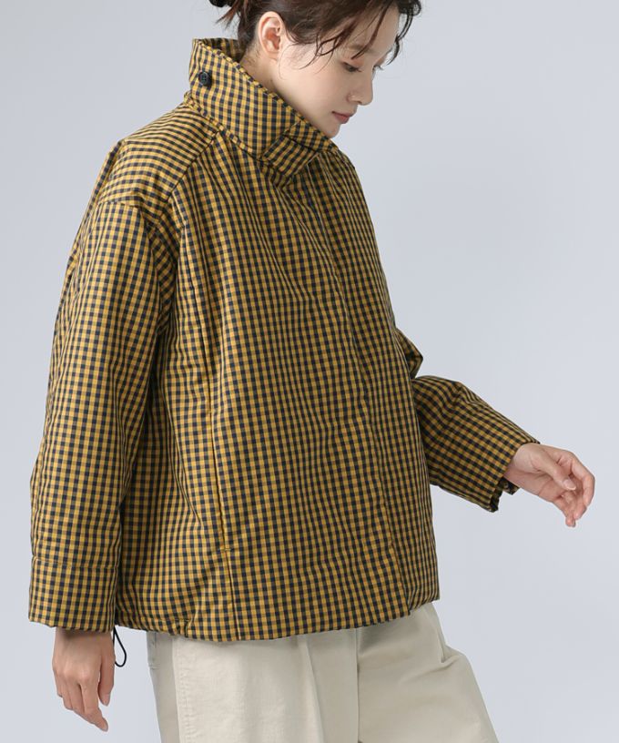 アバジャケット　ギンガムチェックの中綿入りジャケット