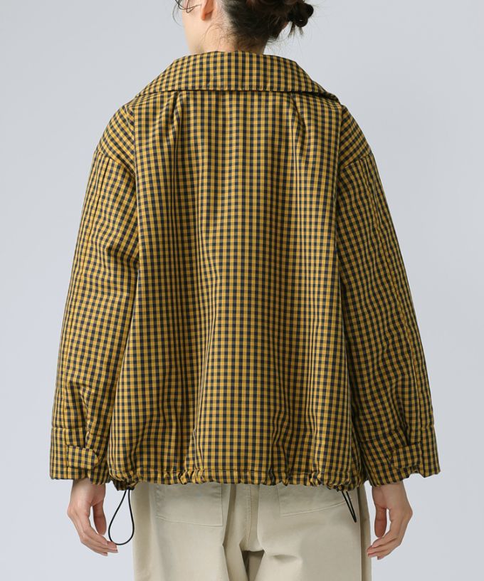アバジャケット　ギンガムチェックの中綿入りジャケット