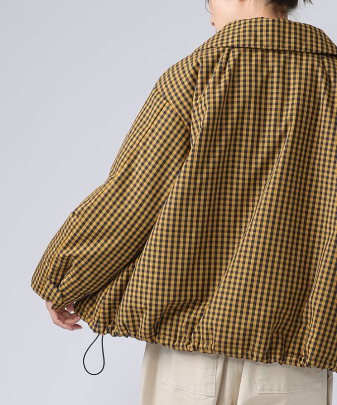 アバジャケット　ギンガムチェックの中綿入りジャケット
