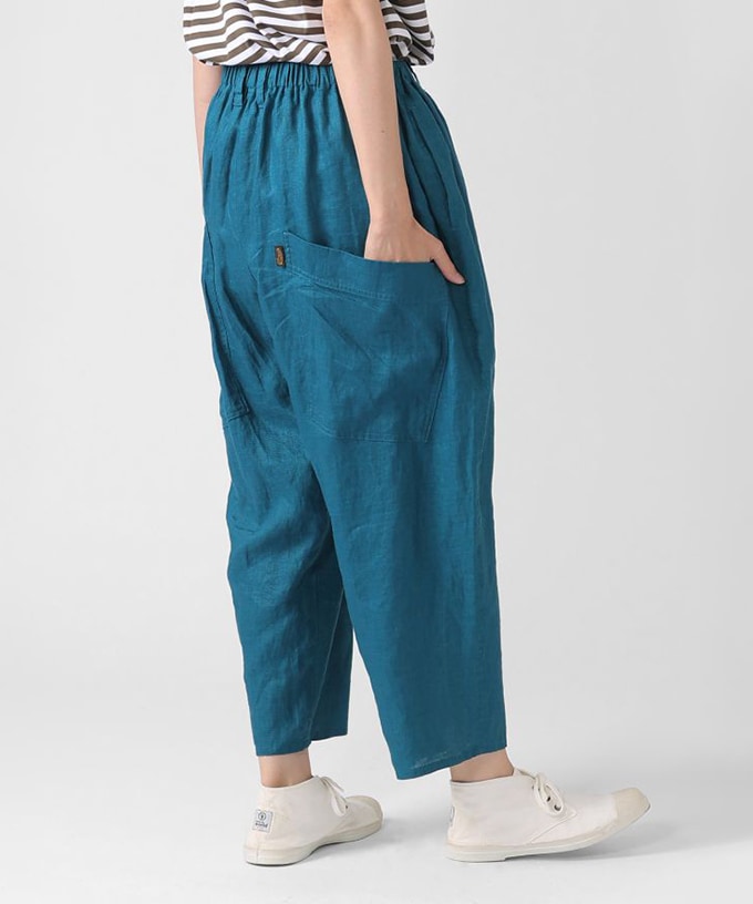 マオパンツ麻・22 リネン素材のビッグポケットパンツ/ITEM,PANTS,MAO