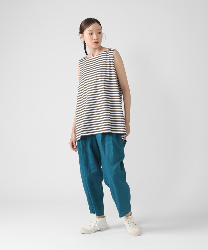 マオパンツ麻・22 リネン素材のビッグポケットパンツ/ITEM,PANTS,MAO