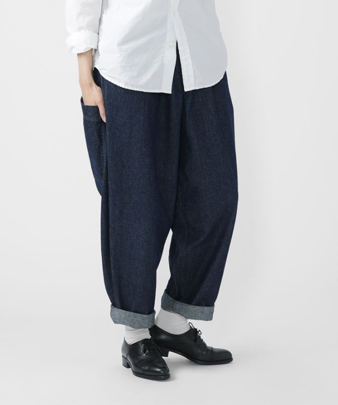 BASCO バスコ　マオパンツ　インディゴ　定番　10オンス　美品 マオパンツロングデニム・10オンス 定番ビックポケットパンツ