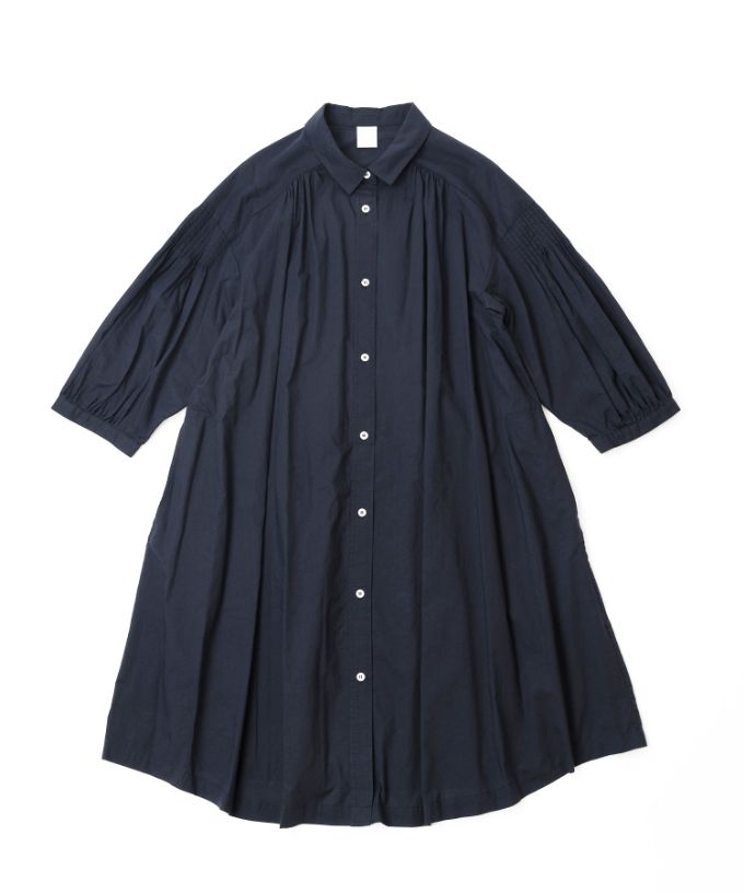 アイデンロング 綿ローン素材の7分袖シャツドレス/ITEM,ONE-PIECE/Shop