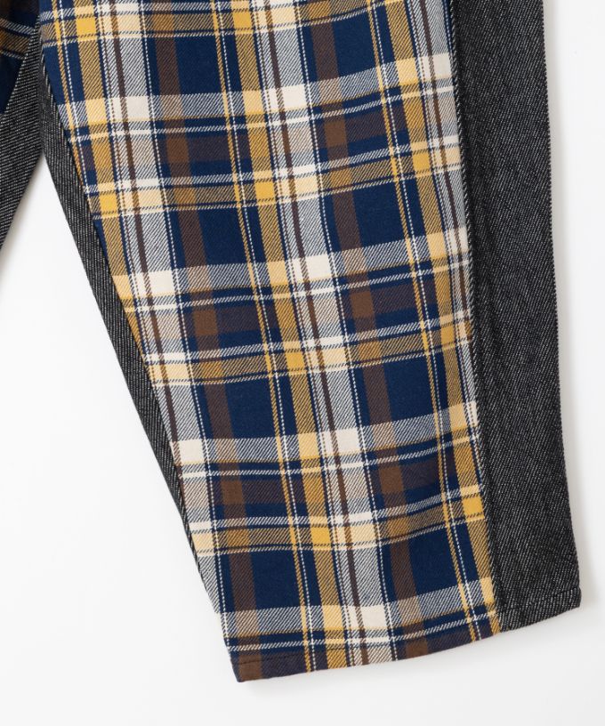 マオパンツ・24 ツイルチェック切り替えの後ろビッグポケット