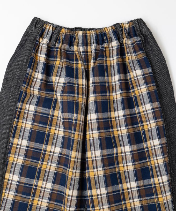 マオパンツ・24 ツイルチェック切り替えの後ろビッグポケット